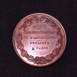 Médaille de cuivre 1885 assistance publique