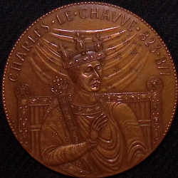 Médaille bronze Charles le chauve 1978